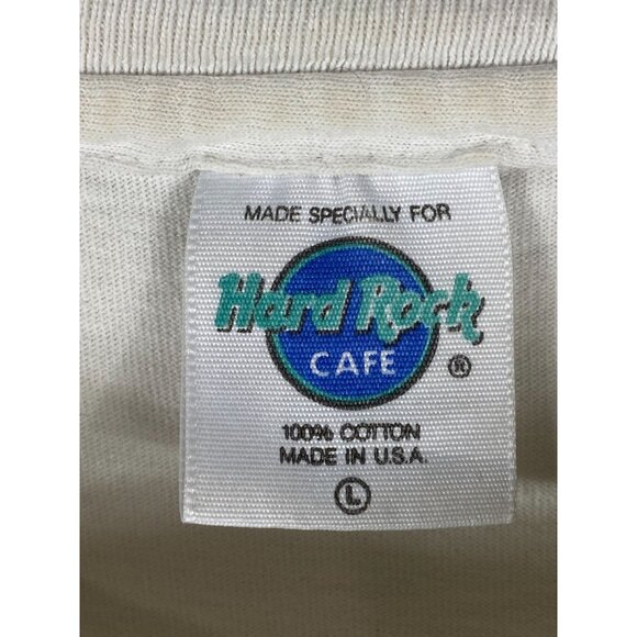 Vintage Hard Rock Cafe Maui Tee Shirt White L Single Stitch Made in USA F107 - Picture 3 of 6